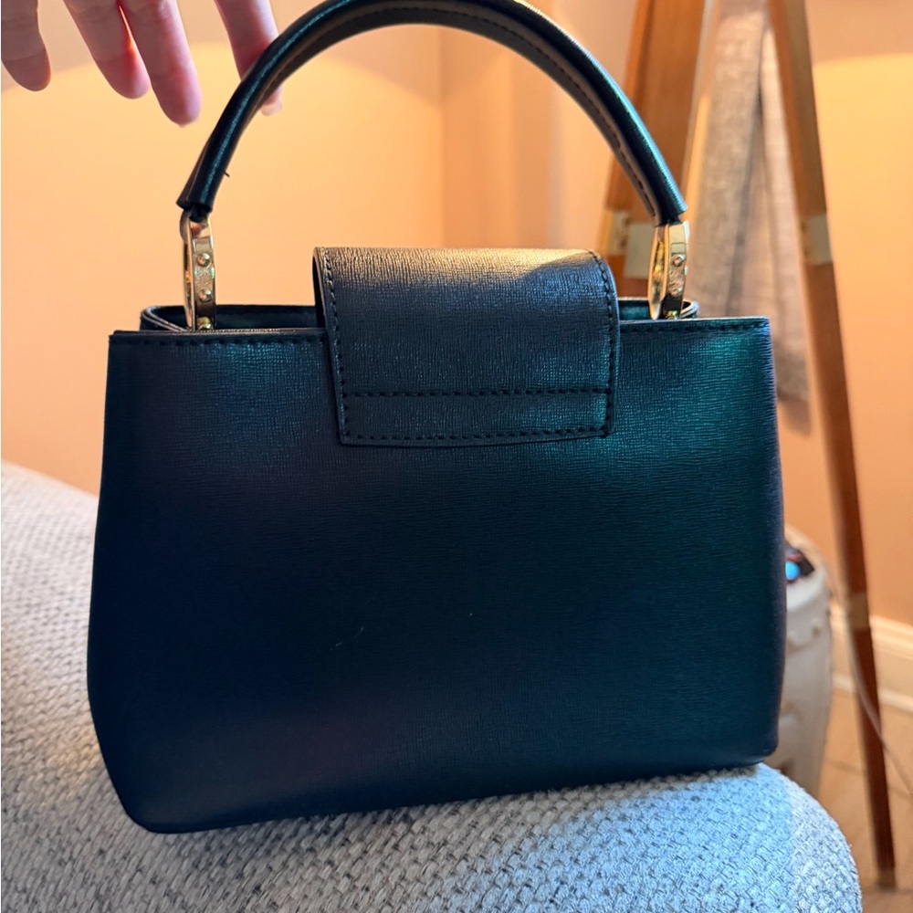 Vera Pelle Elegant Black Satchel - Picture 3 of 8